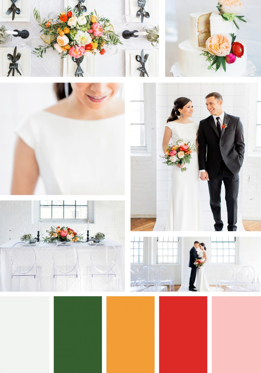 Clean White with a Floral Pop Clean White with a Floral Pop