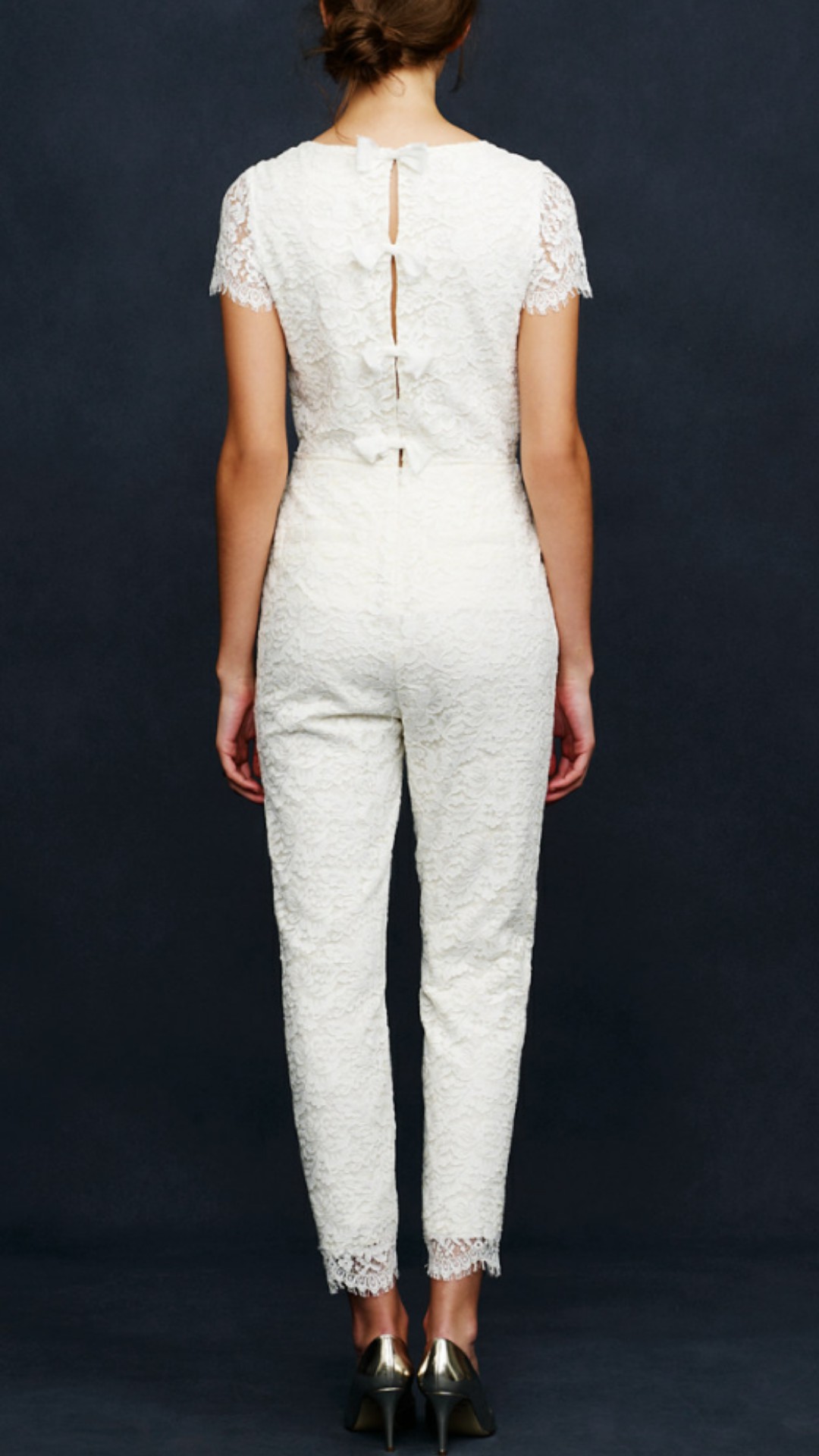 J Crew Eyelash Lace Jumpsuit Used Wedding Dress on Sale 42 Off Stillwhite