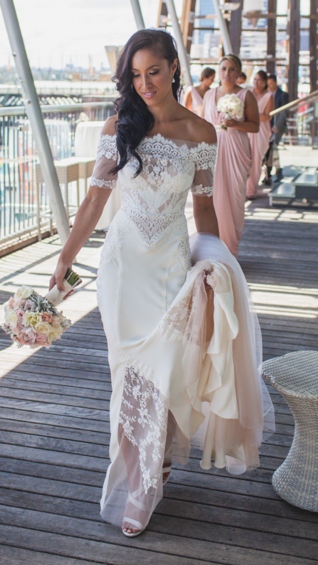 Pallas Couture Amarante Used Wedding  Dress  on Sale  47 Off 