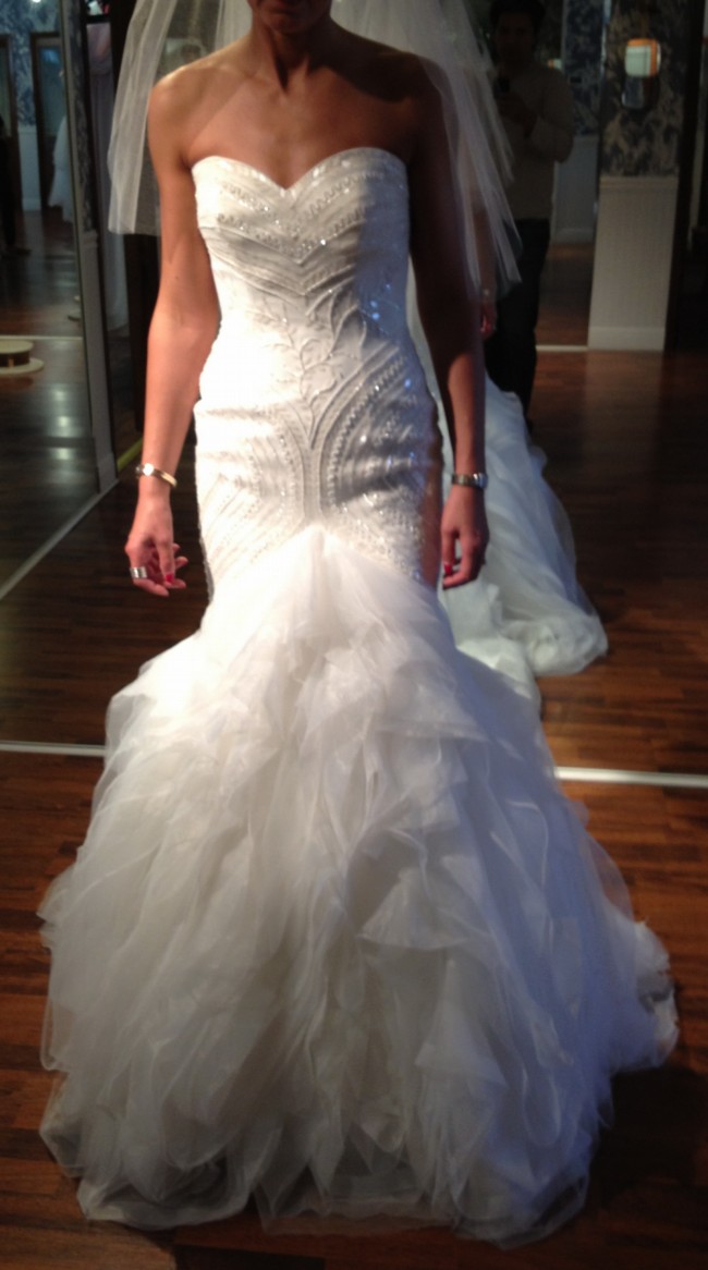 Pronovias Leire 2014 Collection Wedding Dress on Sale 43% Off