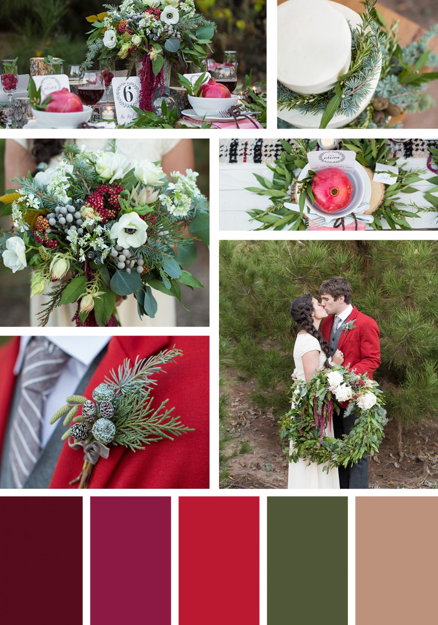 Choosing your Christmas Wedding Color Palette