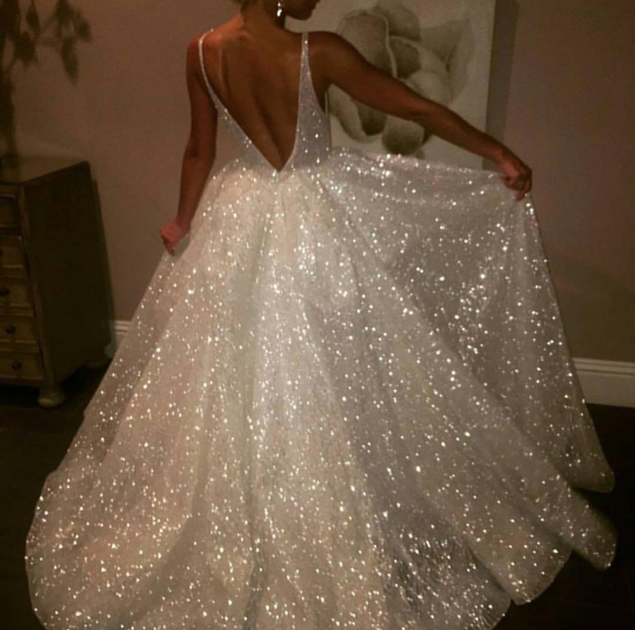 lazaro sparkle wedding dress