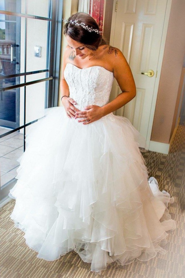 Oleg Cassini Wedding Dresses Ruffles